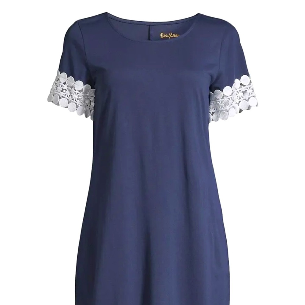 New Lilly Pulitzer True Navy Hayes Lace-Trim